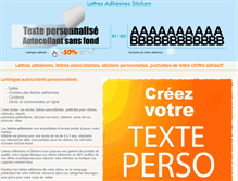 Tablet Screenshot of lettres-adhesives-stickers.com